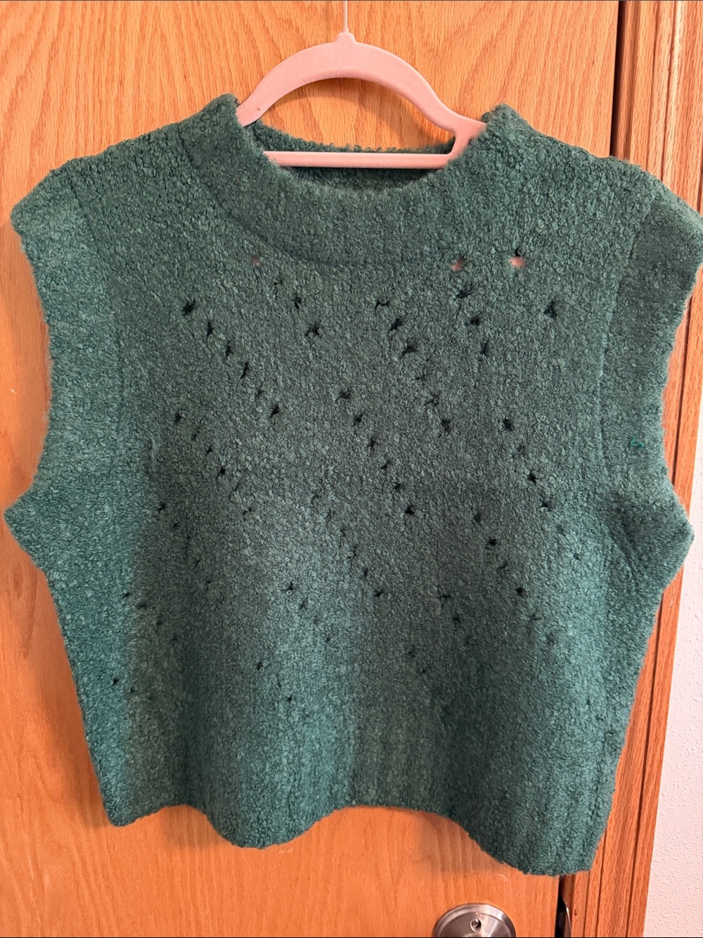 Zenana NWT Forest Green Sleeveless Knit Sweater Vest